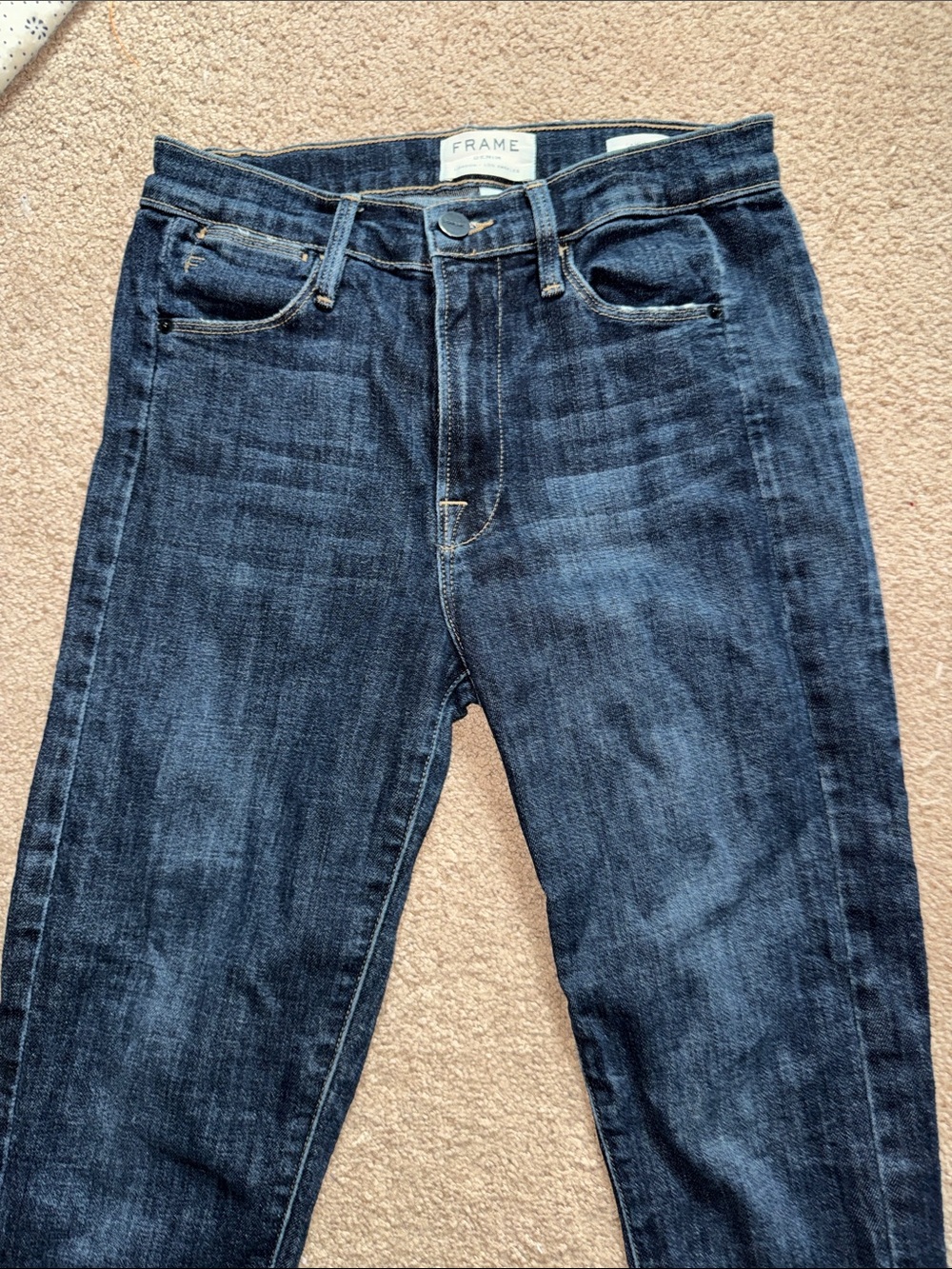 Frame Denim Indigo Slim Straight Jeans
